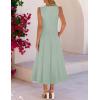 MEROKEETY Women’s 2026 Summer Elegant Classy Midi Dress Sleeveless A Line Flowy Formal Cocktail Dresses(Sage)