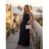 MEROKEETY Women’s 2026 Summer Halter Maxi Dress Spring Casual Boho Sleeveless Flowy Swing Beach Vacation Dresses with Belt(Black)