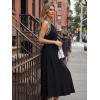 MEROKEETY Women’s 2026 Summer Halter Maxi Dress Spring Casual Boho Sleeveless Flowy Swing Beach Vacation Dresses with Belt(Black)