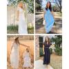 MEROKEETY Women’s 2026 V Neck Short Sleeve Floral Lace Wedding Dress A Line Boho Bridesmaid Cocktail Party Maxi Dress(Mint)