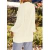 MEROKEETY Women’s Chunky Cardigan Sweaters 2025 Lantern Long Sleeve Oversized Knit Outerwear with Pockets(Beigeflower)