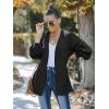 MEROKEETY Women’s Chunky Cardigan Sweaters 2025 Lantern Long Sleeve Oversized Knit Outerwear with Pockets(Black)