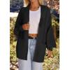 MEROKEETY Women’s Chunky Cardigan Sweaters 2025 Lantern Long Sleeve Oversized Knit Outerwear with Pockets(Blackflower)