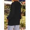 MEROKEETY Women’s Chunky Cardigan Sweaters 2025 Lantern Long Sleeve Oversized Knit Outerwear with Pockets(Blackflower)