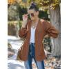 MEROKEETY Women’s Chunky Cardigan Sweaters 2025 Lantern Long Sleeve Oversized Knit Outerwear with Pockets(Brown)