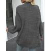 MEROKEETY Women’s Chunky Cardigan Sweaters 2025 Lantern Long Sleeve Oversized Knit Outerwear with Pockets(Dark Grey)