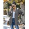 MEROKEETY Women’s Chunky Cardigan Sweaters 2025 Lantern Long Sleeve Oversized Knit Outerwear with Pockets(Dark Grey)