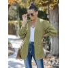 MEROKEETY Women’s Chunky Cardigan Sweaters 2025 Lantern Long Sleeve Oversized Knit Outerwear with Pockets(Green)