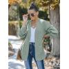 MEROKEETY Women’s Chunky Cardigan Sweaters 2025 Lantern Long Sleeve Oversized Knit Outerwear with Pockets(Sage)