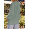 MEROKEETY Women’s Chunky Cardigan Sweaters 2025 Lantern Long Sleeve Oversized Knit Outerwear with Pockets(Sageflower)