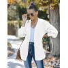 MEROKEETY Women’s Chunky Cardigan Sweaters 2025 Lantern Long Sleeve Oversized Knit Outerwear with Pockets(White)