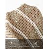 MEROKEETY Women’s Crochet Swimsuit Coverup 2026 Summer Tie Front Bathing Suit Swimwear Knit Hollow Out Beach Cover Up(Khaki)