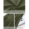 MEROKEETY Women’s Fall Long Sleeve Wedding Guest Dresses 2025 One Shoulder Elegant Formal Pleated Midi Maxi Dress(Army Green)