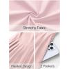 MEROKEETY Women’s Fall Long Sleeve Wedding Guest Dresses 2025 One Shoulder Elegant Formal Pleated Midi Maxi Dress(Pink)