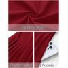 MEROKEETY Women’s Fall Long Sleeve Wedding Guest Dresses 2025 One Shoulder Elegant Formal Pleated Midi Maxi Dress(Winered)