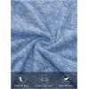 MEROKEETY Women’s Floral 2025 Fall Midi Dresses Long Sleeve Square Neck Flowy A Line Wedding Ruched Dress Pockets(Dusty Blue)
