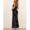 MEROKEETY Women’s Floral Strapless Maxi Dress 2026 Summer Mesh Tube Bodycon Formal Wedding Guest Cocktail Party Long Dresses(Black)