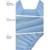 MEROKEETY Women’s Long Sleeve Wedding Guest Formal Dress Fall Winter Ruched Bodycon Mesh Cocktail Party Midi Dresses(Light Blue)