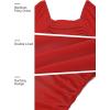 MEROKEETY Women’s Long Sleeve Wedding Guest Formal Dress Fall Winter Ruched Bodycon Mesh Cocktail Party Midi Dresses(Red)