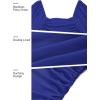 MEROKEETY Women’s Long Sleeve Wedding Guest Formal Dress Fall Winter Ruched Bodycon Mesh Cocktail Party Midi Dresses(Royal)