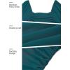 MEROKEETY Women’s Long Sleeve Wedding Guest Formal Dress Fall Winter Ruched Bodycon Mesh Cocktail Party Midi Dresses(Teal)
