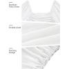 MEROKEETY Women’s Long Sleeve Wedding Guest Formal Dress Fall Winter Ruched Bodycon Mesh Cocktail Party Midi Dresses(White)