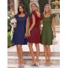 MEROKEETY Women’s Spring Ruffle Sleeve Bow Mini Dress 2026 Summer Square Neck Casual Cute Shift Sundress Pockets(Navy)