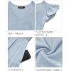MEROKEETY Women’s Summer 2026 Casual Midi Dress Flutter Sleeve V Neck Smocked Tiered Beach Vacation Dresses(Light Blue)