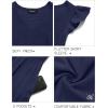MEROKEETY Women’s Summer 2026 Casual Midi Dress Flutter Sleeve V Neck Smocked Tiered Beach Vacation Dresses(Navy)