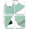 MEROKEETY Women’s Summer Casual V Neck Ruffle Sleeve Smocked High Waist Midi Dress with Pockets(Sage)