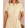 MEROKEETY Women’s Summer Floral Maxi Dress 2026 Spring Boho Vacation Eyelet Lace Short Sleeve A Line Tiered Flowy Dresses(Apricot)
