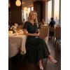 MEROKEETY Women’s Summer Floral Maxi Dress 2026 Spring Boho Vacation Eyelet Lace Short Sleeve A Line Tiered Flowy Dresses(Black)