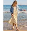 MEROKEETY Women’s Summer Spaghetti Straps Sundress 2026 Casual Sleeveless Floral Lace Eyelet Boho Beach Maxi Dress(Apricot)