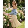 MEROKEETY Women’s Summer Spaghetti Straps Sundress 2026 Casual Sleeveless Floral Lace Eyelet Boho Beach Maxi Dress(Apricot)