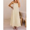MEROKEETY Women’s Summer Spaghetti Straps Sundress 2026 Casual Sleeveless Floral Lace Eyelet Boho Beach Maxi Dress(Apricot)