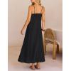 MEROKEETY Women’s Summer Spaghetti Straps Sundress 2026 Casual Sleeveless Floral Lace Eyelet Boho Beach Maxi Dress(Black)