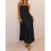 MEROKEETY Women’s Summer Spaghetti Straps Sundress 2026 Casual Sleeveless Floral Lace Eyelet Boho Beach Maxi Dress(Black)