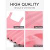 MEROKEETY Women’s Summer Strap Square Neck Mini Dress Sleeveless Pleated A Line Swing Sweater Dress(Pink)