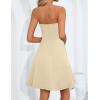 MEROKEETY Women’s Summer Strapless Dress 2026 Tube Top Off Shoulder Homecoming Graduation Cocktail Party Club Mini Dresses(Apricot)