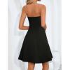 MEROKEETY Women’s Summer Strapless Dress 2026 Tube Top Off Shoulder Homecoming Graduation Cocktail Party Club Mini Dresses(Black)