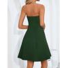 MEROKEETY Women’s Summer Strapless Dress 2026 Tube Top Off Shoulder Homecoming Graduation Cocktail Party Club Mini Dresses(Dark Green)