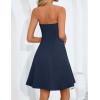 MEROKEETY Women’s Summer Strapless Dress 2026 Tube Top Off Shoulder Homecoming Graduation Cocktail Party Club Mini Dresses(Navy)