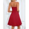 MEROKEETY Women’s Summer Strapless Dress 2026 Tube Top Off Shoulder Homecoming Graduation Cocktail Party Club Mini Dresses(Red)