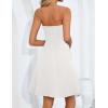 MEROKEETY Women’s Summer Strapless Dress 2026 Tube Top Off Shoulder Homecoming Graduation Cocktail Party Club Mini Dresses(White)