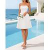 MEROKEETY Women’s Summer Strapless Dress 2026 Tube Top Off Shoulder Homecoming Graduation Cocktail Party Club Mini Dresses(White)