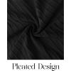 MEROKEETY Women’s Sweater Dress 2025 Fall Winter Casual Long Sleeve Square Neck Pleated Church Work Knit Midi Dresses(Black)