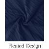 MEROKEETY Women’s Sweater Dress 2025 Fall Winter Casual Long Sleeve Square Neck Pleated Church Work Knit Midi Dresses(Navy)