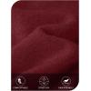 MEROKEETY Women’s Winter Floral Sweater Crew Neck Lantern Sleeve 2025 Fall Trendy Warm Chunky Oversized Pullover Tops(Wine Red)