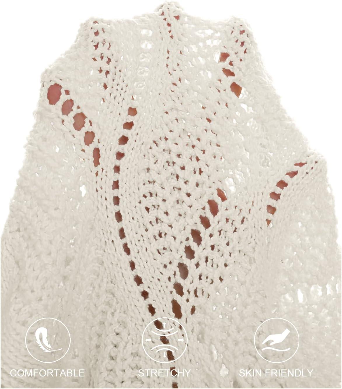 imageMEROKEETY Fall Sweaters for Women 2025 Oversized Pullover Crochet Lantern Long Sleeve Mock Neck Casual Loose TopsBeige