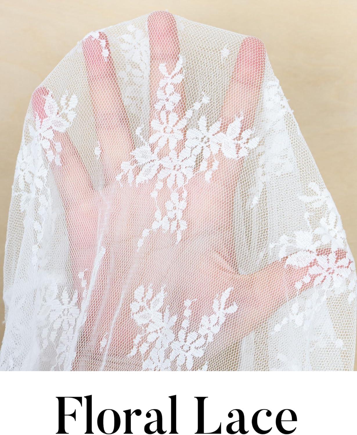 imageMEROKEETY Womens 2026 Long Sleeve Lace Sheer Mesh Tops Undershirt Sexy See Through Going Out Crewneck Blouse ShirtsWhite